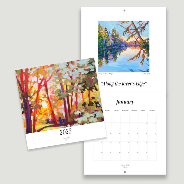 2025 Canadian landscape art calendar