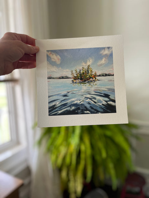 Afternoon Paddle - a Muskoka square print