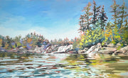 High Falls, View From the Beach - 48"x30"