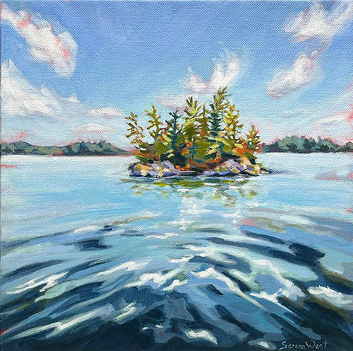 "afternoon paddle" an original Canadian landscape painting