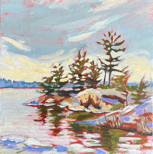 After the Hike - 6x6 - a Killbear Provincial Park painting – serenafineart
