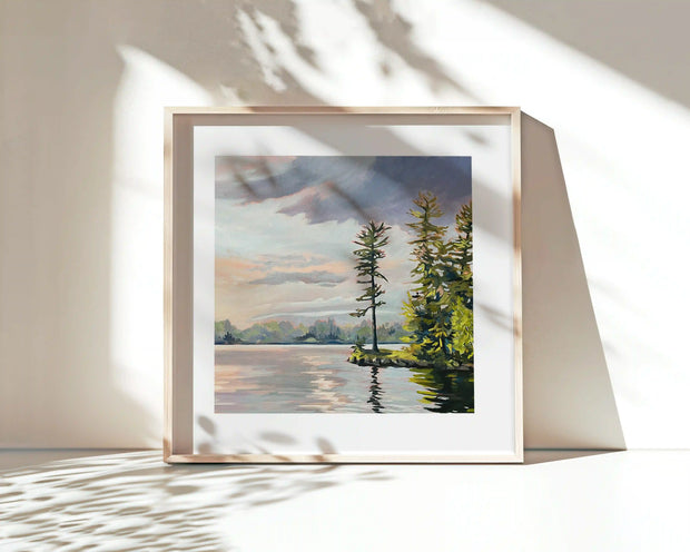 Rest With Me a While - a Muskoka square print