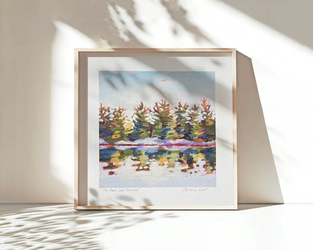 The Road Less Traveled - a Muskoka square print