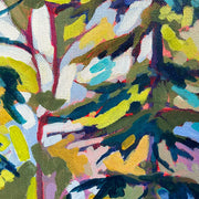 "Walk With Me" - an abstract forest painting - 12"Wx12"H