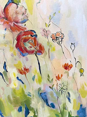"as we grow - full bloom" - a floral art print