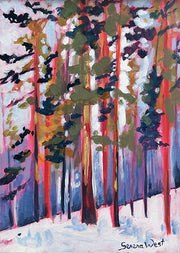 abstract forest painting