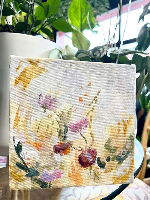 "just breathe" - a floral painting