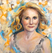 Custom oil portrait painting of a strong and beautiful woman by artist Serena West