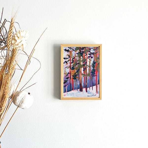 abstract forest wall art framed