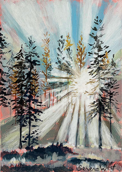 forest landscape painting from Canadian landscape artist Serena West