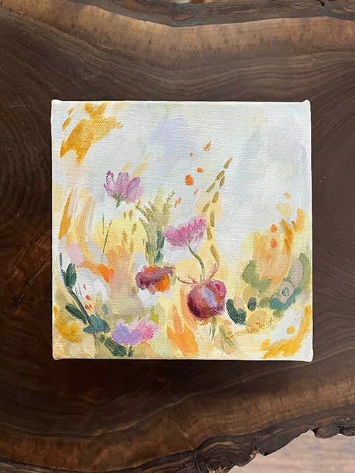 "just breathe" - a floral painting